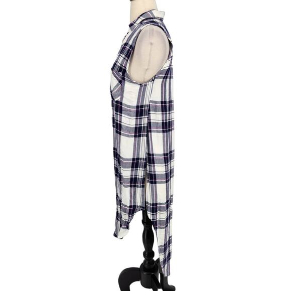 Rails Jordan Tunic in White Orchid Plaid Print - Picture 8 of 11
